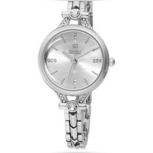 NIB Invicta Women's Silver Dial Steel Watch 28mm Flame Fusion Crystal